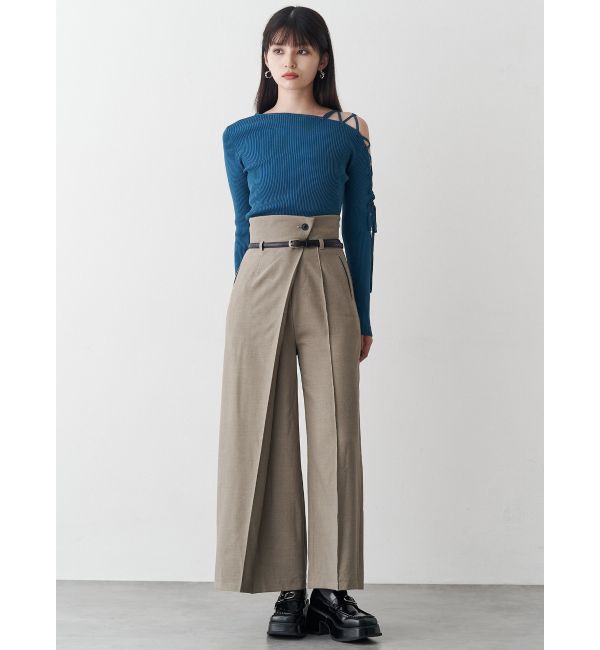 MURUA「ベルトハイウエストワイドパンツ」|その他|