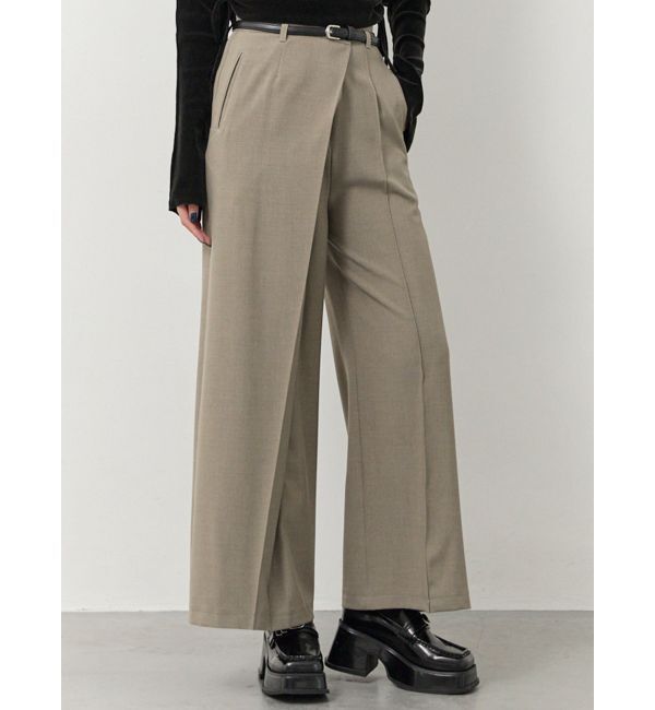 MURUA「ベルトハイウエストワイドパンツ」|その他|ベージュ