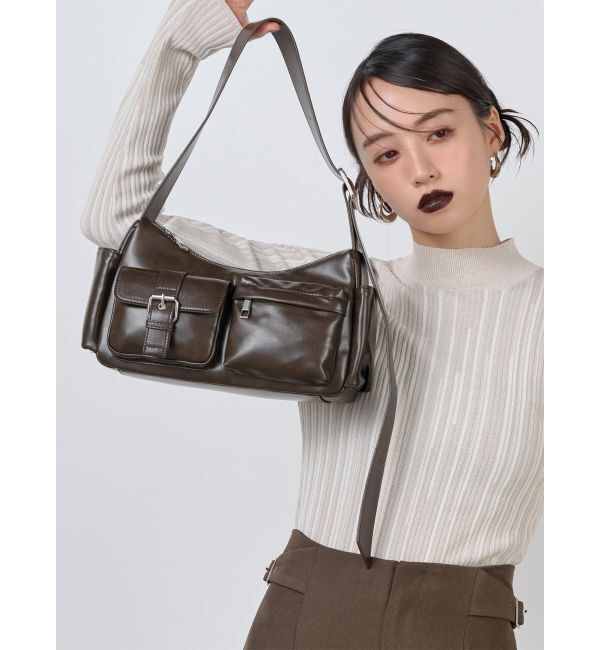 MURUA「メニーポケットベルトバッグ」|ハンドバッグ|ブラウン