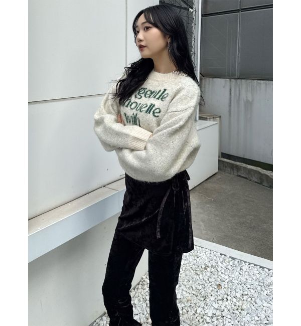 MURUA「スカートレイヤードシャーリングベロアパンツ」|その他|