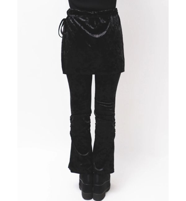 MURUA「スカートレイヤードシャーリングベロアパンツ」|その他|