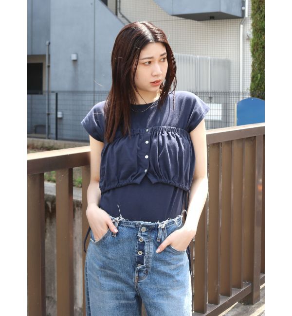 Ungrid「ビスチェセットタンクトップ」|タンクトップ|ネイビー