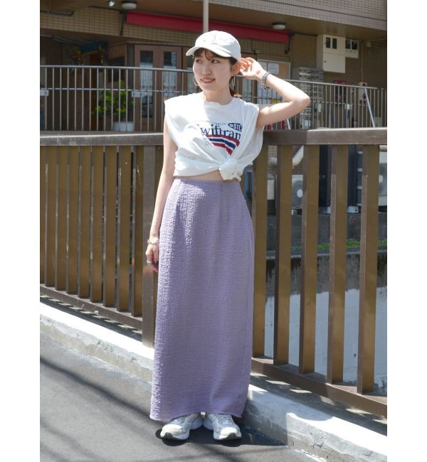 Ungrid「アイライン楊柳スカート【SET UP着用可】」|スカート|