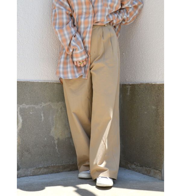 Ungrid「【WEB限定】ツータックチノパンツ」|チノ|