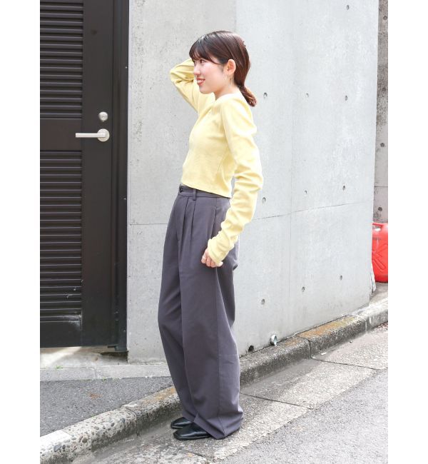 Ungrid「【WEB限定】ツータックチノパンツ」|チノ|