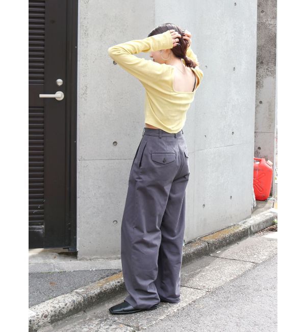 Ungrid「【WEB限定】ツータックチノパンツ」|チノ|