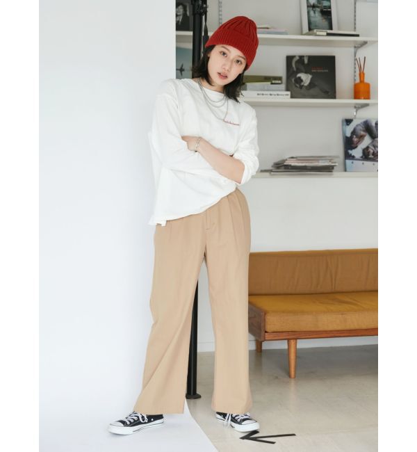 Ungrid「【WEB限定】ツータックチノパンツ」|チノ|ベージュ