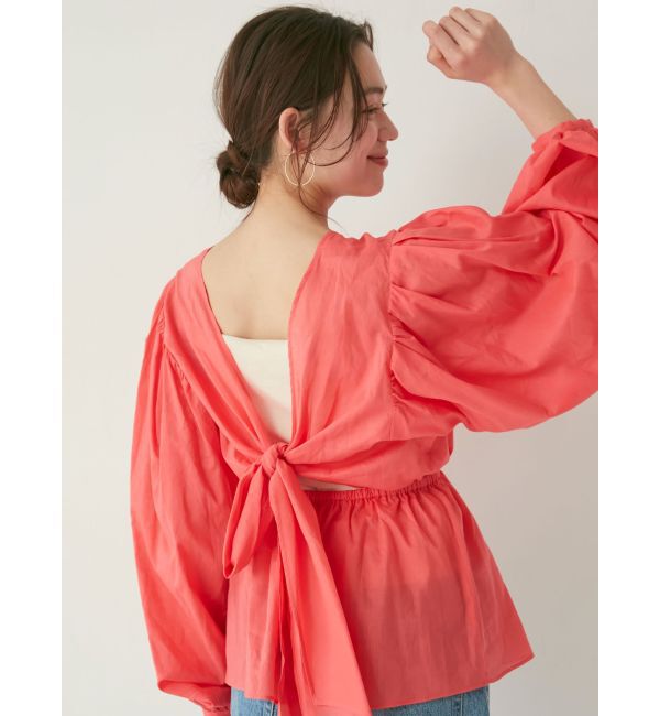 Ungrid「バックオープンボリュームブラウス」|シャツ・ブラウス|