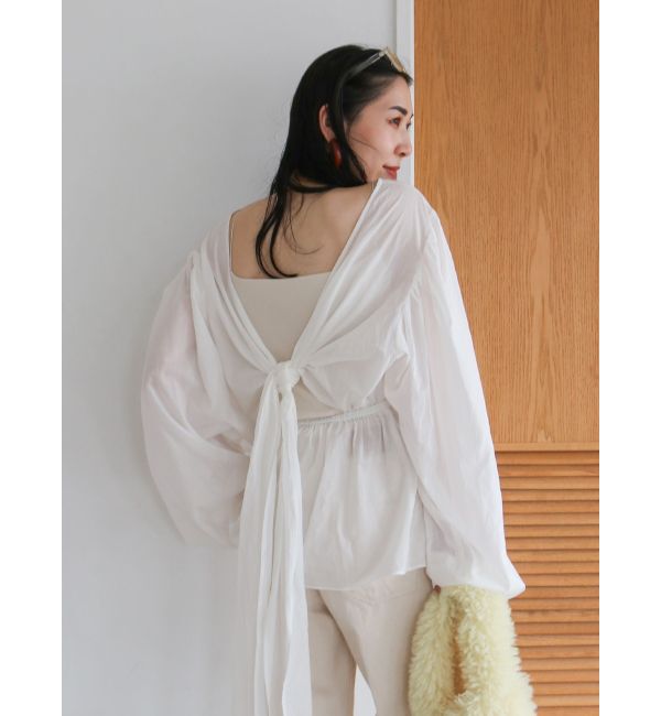 Ungrid「バックオープンボリュームブラウス」|シャツ・ブラウス|