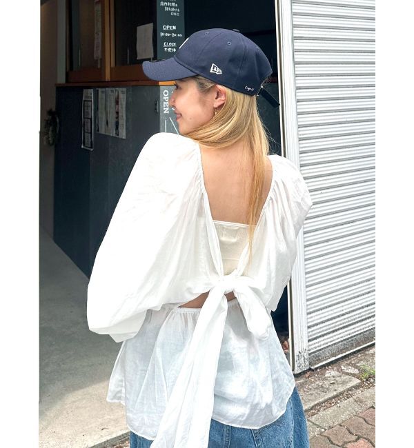 Ungrid「バックオープンボリュームブラウス」|シャツ・ブラウス|