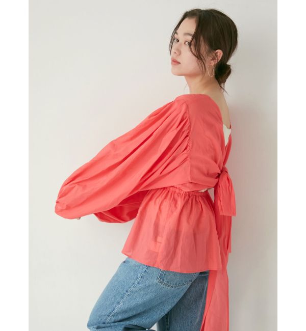 Ungrid「バックオープンボリュームブラウス」|シャツ・ブラウス|