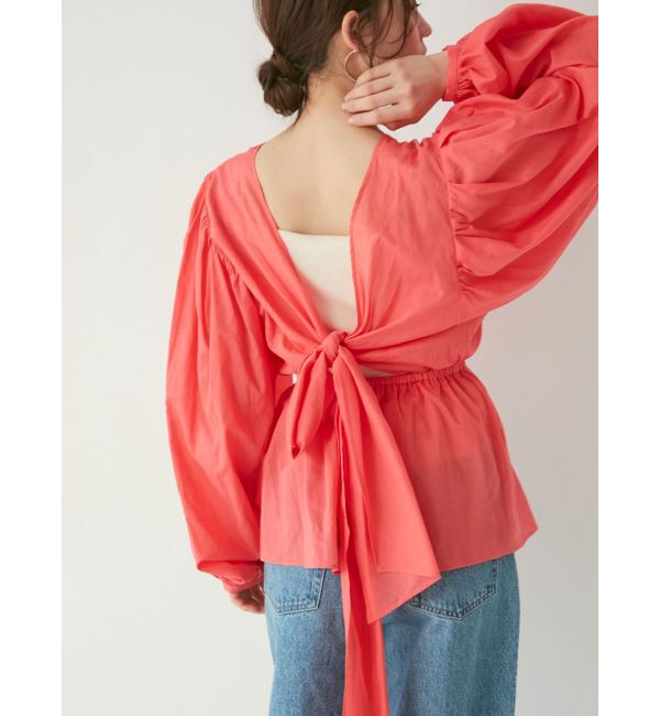 Ungrid「バックオープンボリュームブラウス」|シャツ・ブラウス|