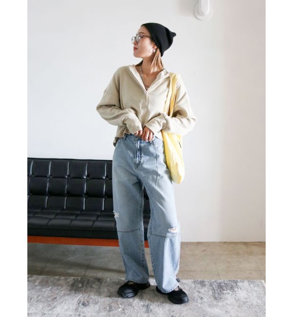 Ungrid「ラウンドフレームクリア伊達メガネ」|メガネ|