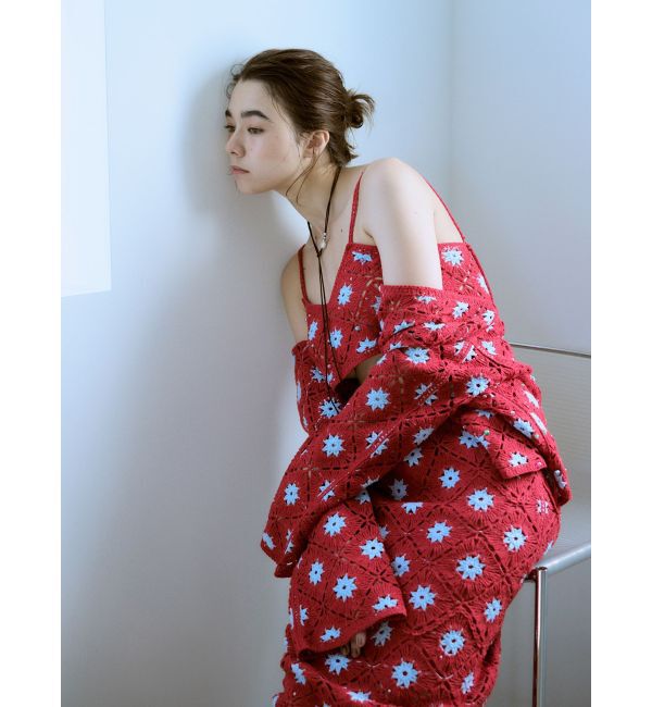 Ungrid「ビーズコンビニットキャミ」|キャミソール|