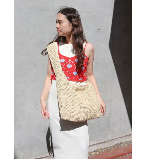 Ungrid「ビーズコンビニットキャミ」|キャミソール|