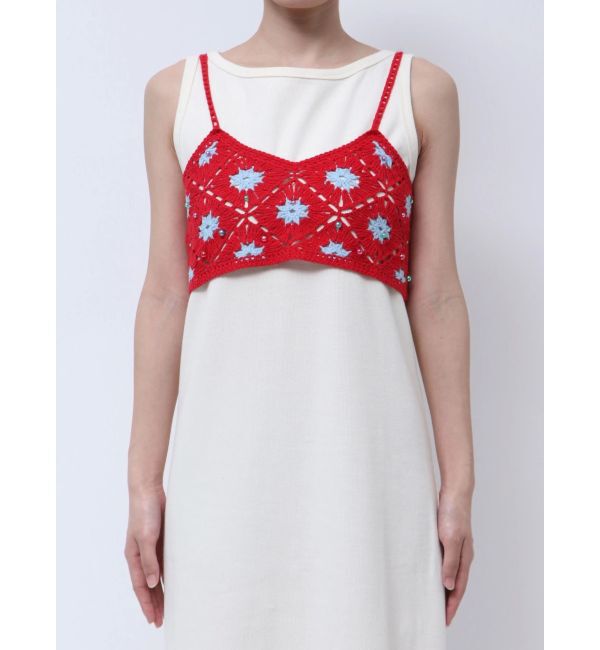 Ungrid「ビーズコンビニットキャミ」|キャミソール|