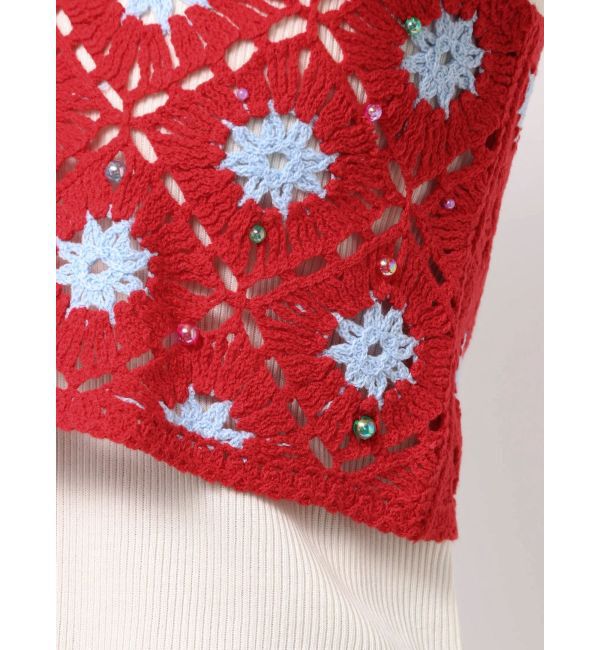 Ungrid「ビーズコンビニットキャミ」|キャミソール|