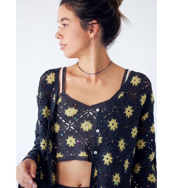 Ungrid「ビーズコンビニットキャミ」|キャミソール|