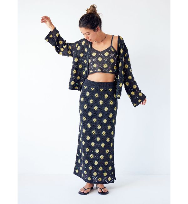 Ungrid「ビーズコンビニットキャミ」|キャミソール|