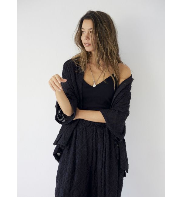 Ungrid「起毛エンブロイダリーハーフスリーブシャツ」|シャツ・ブラウス|