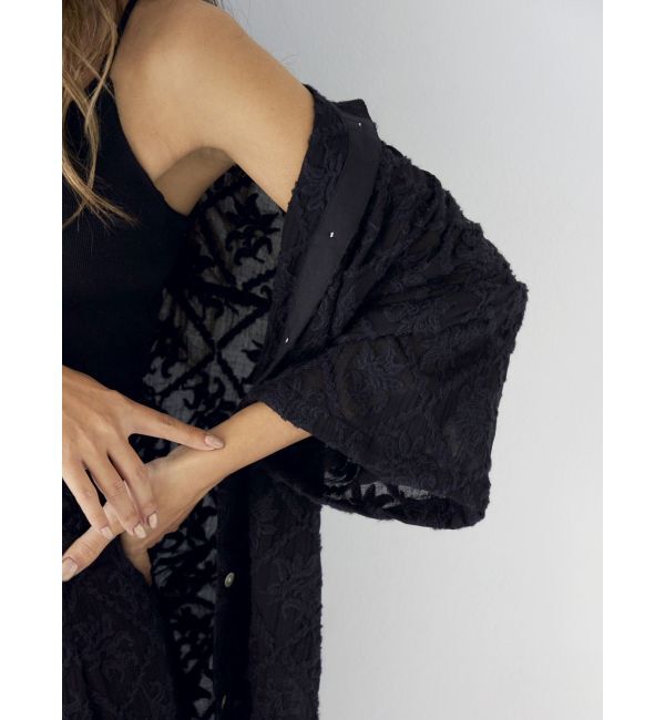 Ungrid「起毛エンブロイダリーハーフスリーブシャツ」|シャツ・ブラウス|