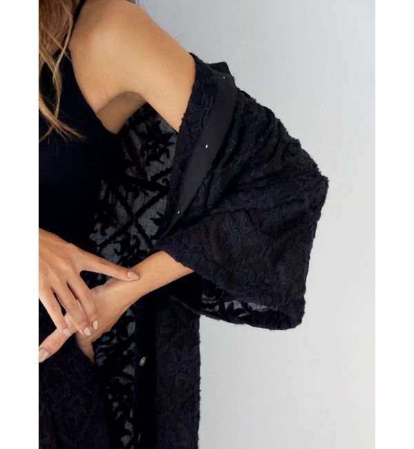 Ungrid「起毛エンブロイダリーハーフスリーブシャツ」|シャツ・ブラウス|