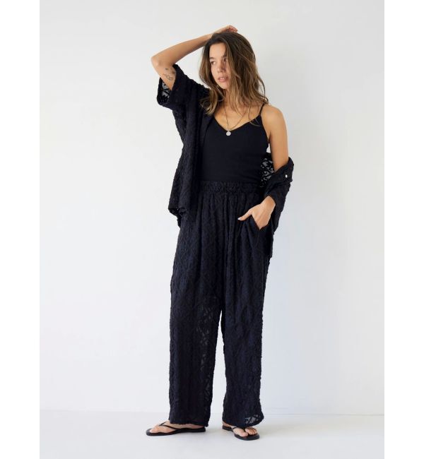 Ungrid「起毛エンブロイダリーハーフスリーブシャツ」|シャツ・ブラウス|