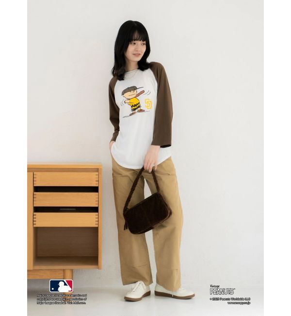 Ungrid「【MLB&times;PEANUTS】ラグランTee」|Tシャツ・カットソー|