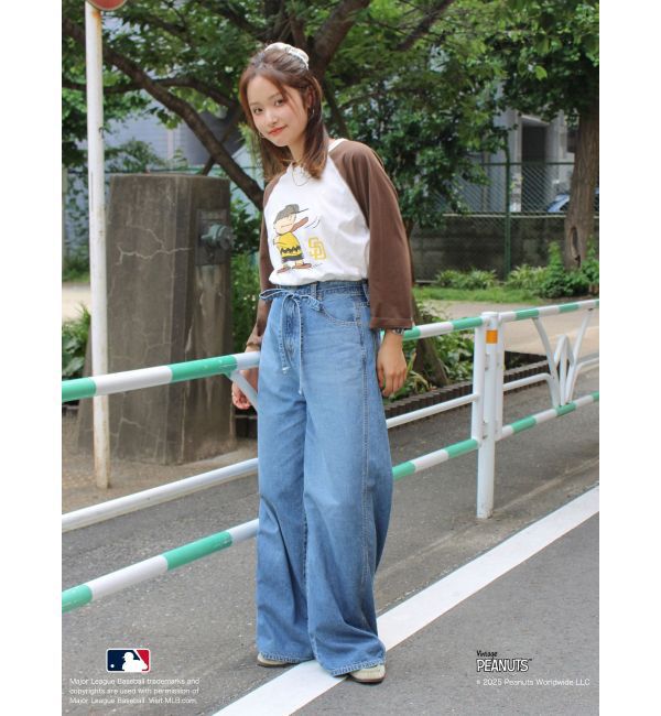 Ungrid「【MLB&times;PEANUTS】ラグランTee」|Tシャツ・カットソー|