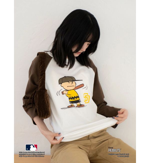 Ungrid「【MLB&times;PEANUTS】ラグランTee」|Tシャツ・カットソー|