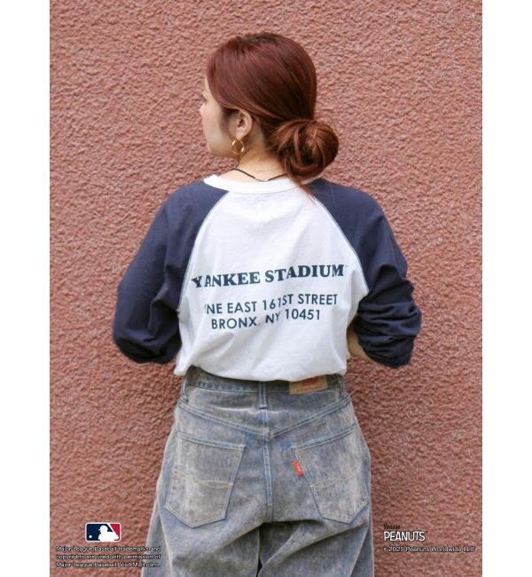 Ungrid「【MLB&times;PEANUTS】ラグランTee」|Tシャツ・カットソー|ネイビー