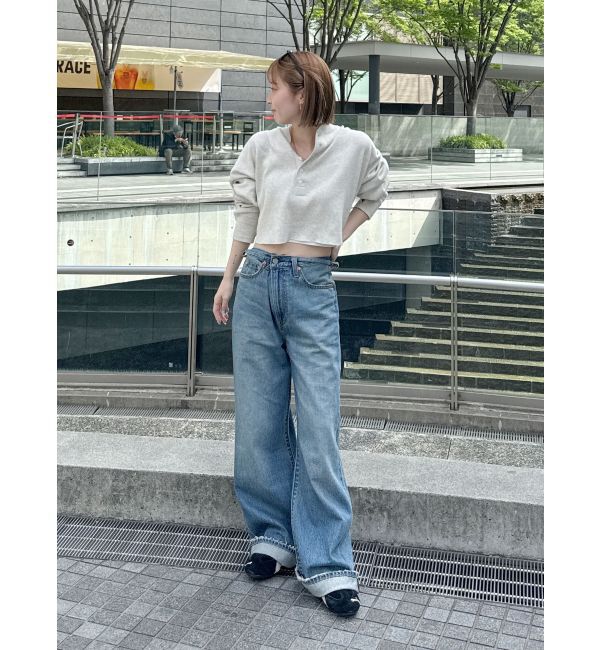 Ungrid「FAITH MILLS別注ヘンリーネックショートロングスリーブTee」|Tシャツ・カットソー|