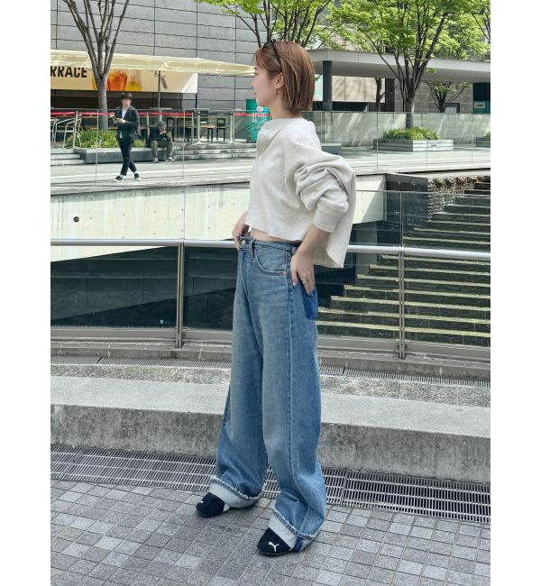 Ungrid「FAITH MILLS別注ヘンリーネックショートロングスリーブTee」|Tシャツ・カットソー|