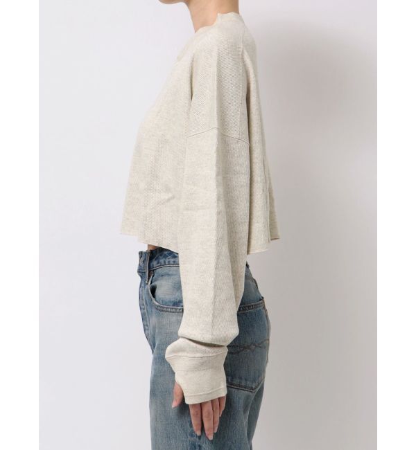 Ungrid「FAITH MILLS別注ヘンリーネックショートロングスリーブTee」|Tシャツ・カットソー|