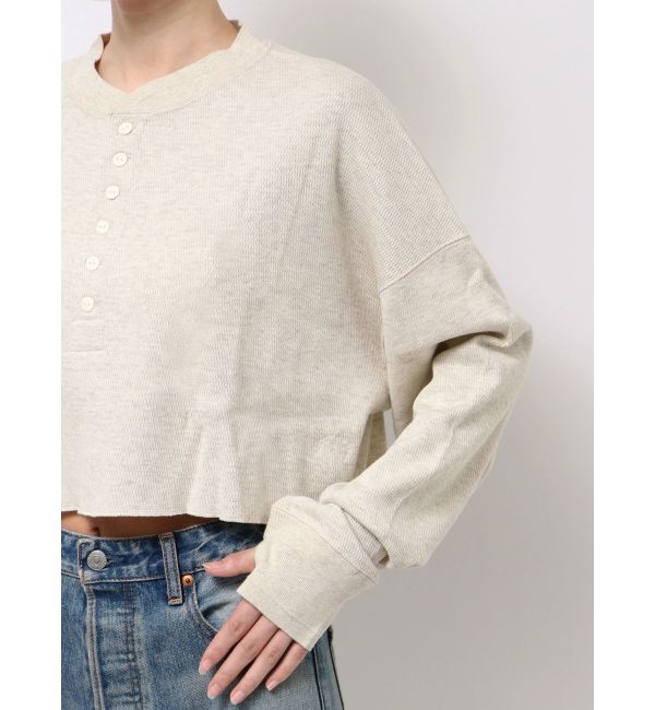 Ungrid「FAITH MILLS別注ヘンリーネックショートロングスリーブTee」|Tシャツ・カットソー|