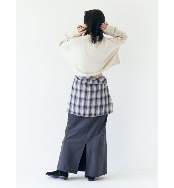 Ungrid「FAITH MILLS別注ヘンリーネックショートロングスリーブTee」|Tシャツ・カットソー|