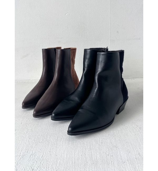 Ungrid「ポインテッドトゥブーツ」|ショートブーツ|