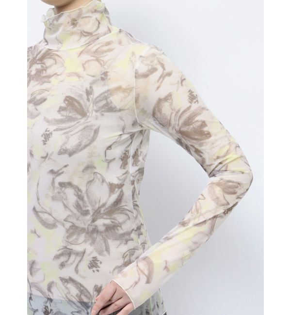 LAGUNAMOON「ペイントフラワーチュールトップス」|Tシャツ・カットソー|