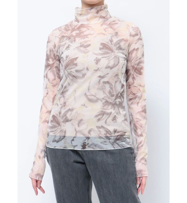 LAGUNAMOON「ペイントフラワーチュールトップス」|Tシャツ・カットソー|