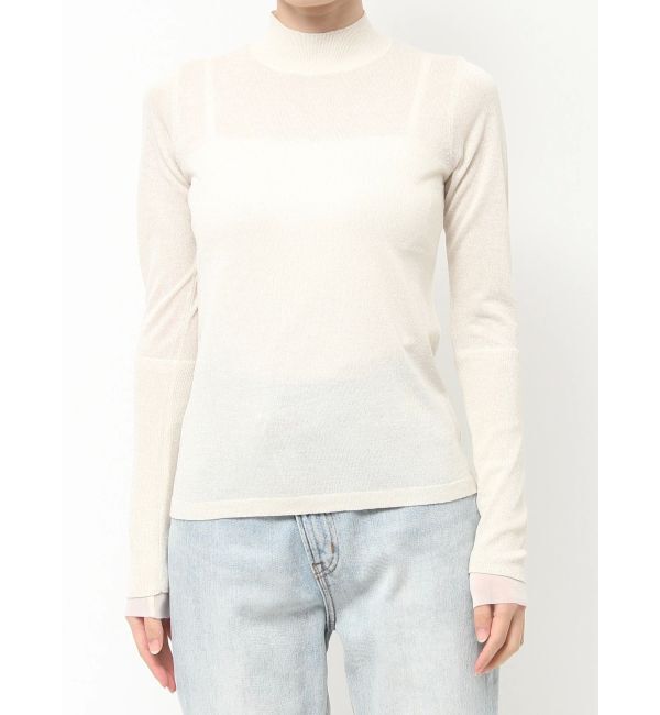 LAGUNAMOON「シアーラメボトルネックプルオーバー」|ニット・セーター|