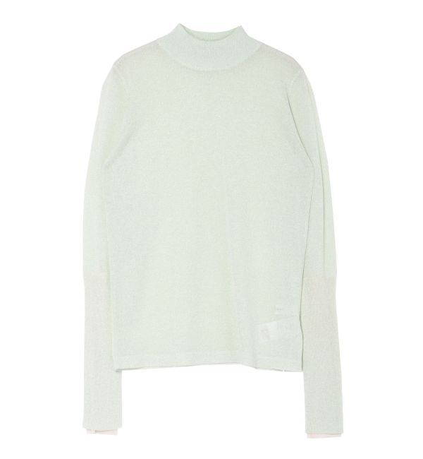 LAGUNAMOON「シアーラメボトルネックプルオーバー」|ニット・セーター|