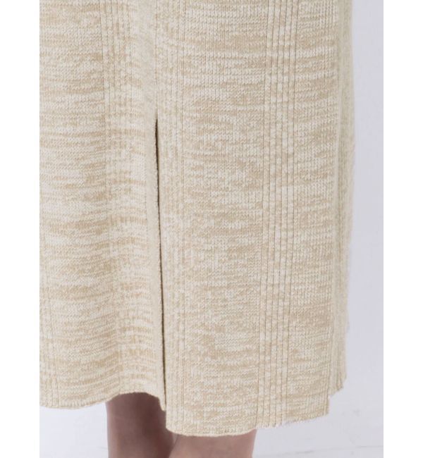 LAGUNAMOON「アシメネックリブハーフスリーブニットワンピース」|ワンピース|