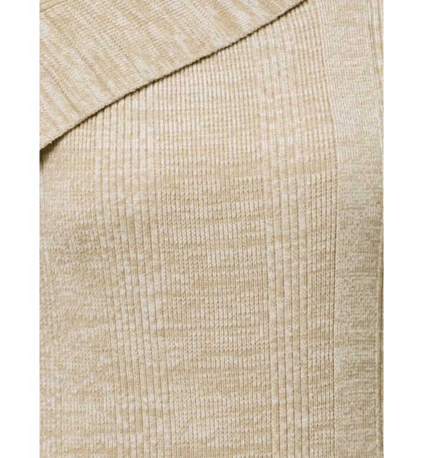 LAGUNAMOON「アシメネックリブハーフスリーブニットワンピース」|ワンピース|