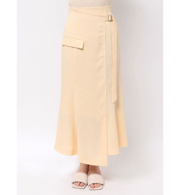 LAGUNAMOON「【新色追加】ツイードウエストアシメナローフレアスカート」|スカート|