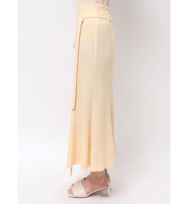 LAGUNAMOON「【新色追加】ツイードウエストアシメナローフレアスカート」|スカート|