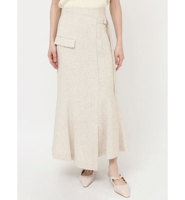 LAGUNAMOON「【新色追加】ツイードウエストアシメナローフレアスカート」|スカート|