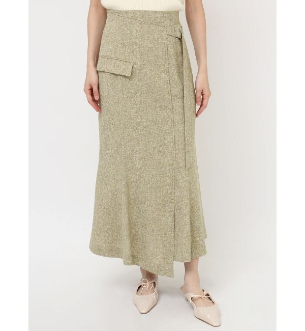 LAGUNAMOON「【新色追加】ツイードウエストアシメナローフレアスカート」|スカート|