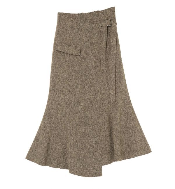 LAGUNAMOON「【新色追加】ツイードウエストアシメナローフレアスカート」|スカート|