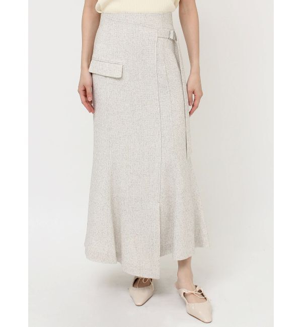 LAGUNAMOON「【新色追加】ツイードウエストアシメナローフレアスカート」|スカート|