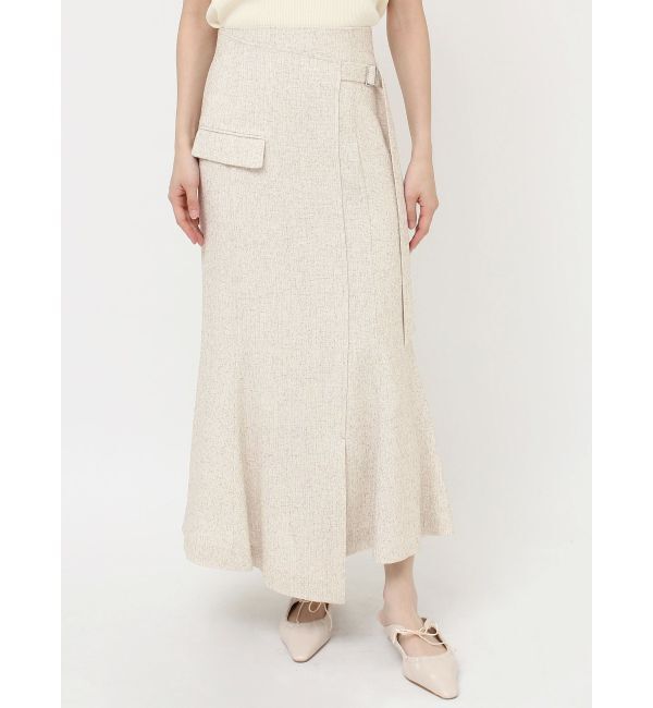 LAGUNAMOON「【新色追加】ツイードウエストアシメナローフレアスカート」|スカート|